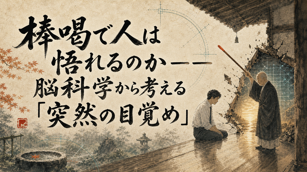 棒喝で人は悟れるのか――脳科学から考える「突然の目覚め」