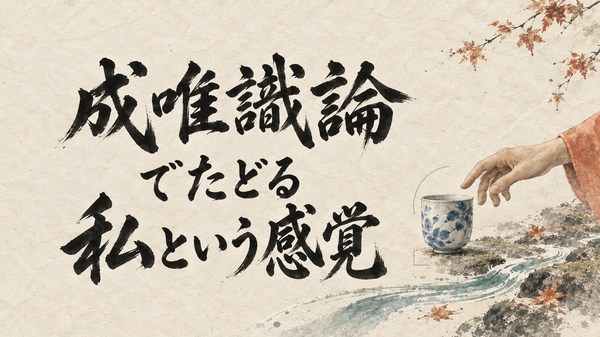 成唯識論でたどる私という感覚